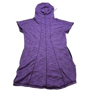 Title Nine Hoodie Dress Womens M Purple Space Dye Active Tennis Golf Pickleball